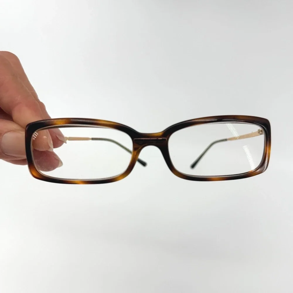 Chanel Vintage 3077 Eyeglasses Dark Havana Tortoise Gold Frames 53-16-120 Italy